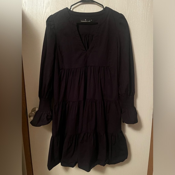 Tuckernuck Pomander Place Navy Cotton Kenzo Long Sleeve Dress - Picture 2 of 7